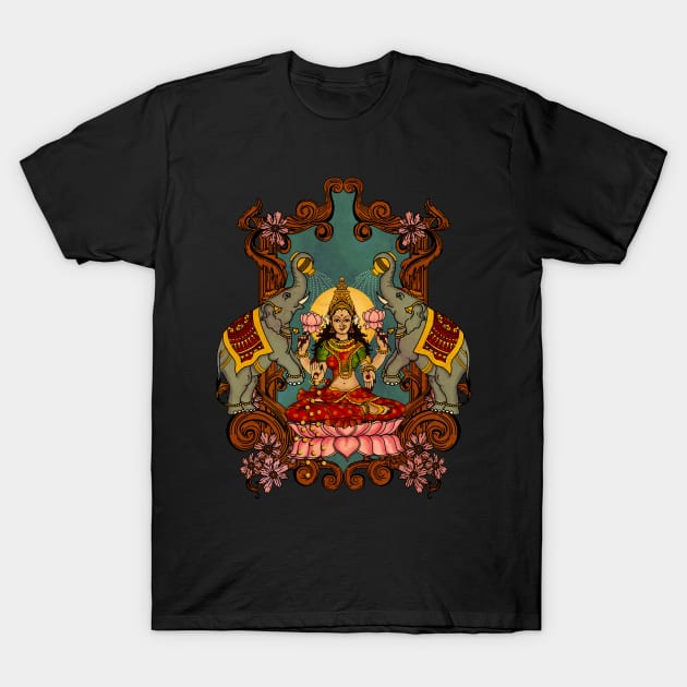 LAKSHMI - GODESS OF WEALTH T-Shirt by swarna artz